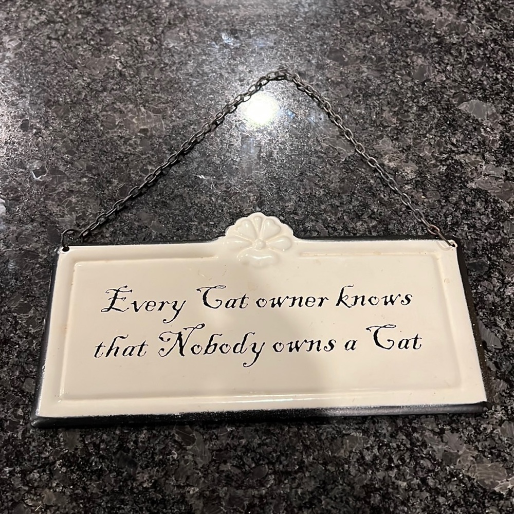 Cute cat hanging sign new never used